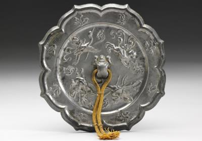 图片[2]-Foliated bronze mirror with four deities, high Tang dynasty, 8th century-China Archive